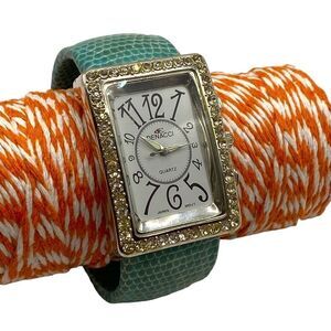 Vintage Denacci Cuff Watch Stainless Steel Case Snake Japan Movt NWT